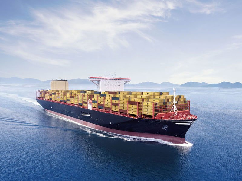 Commercial cargo ship night vision